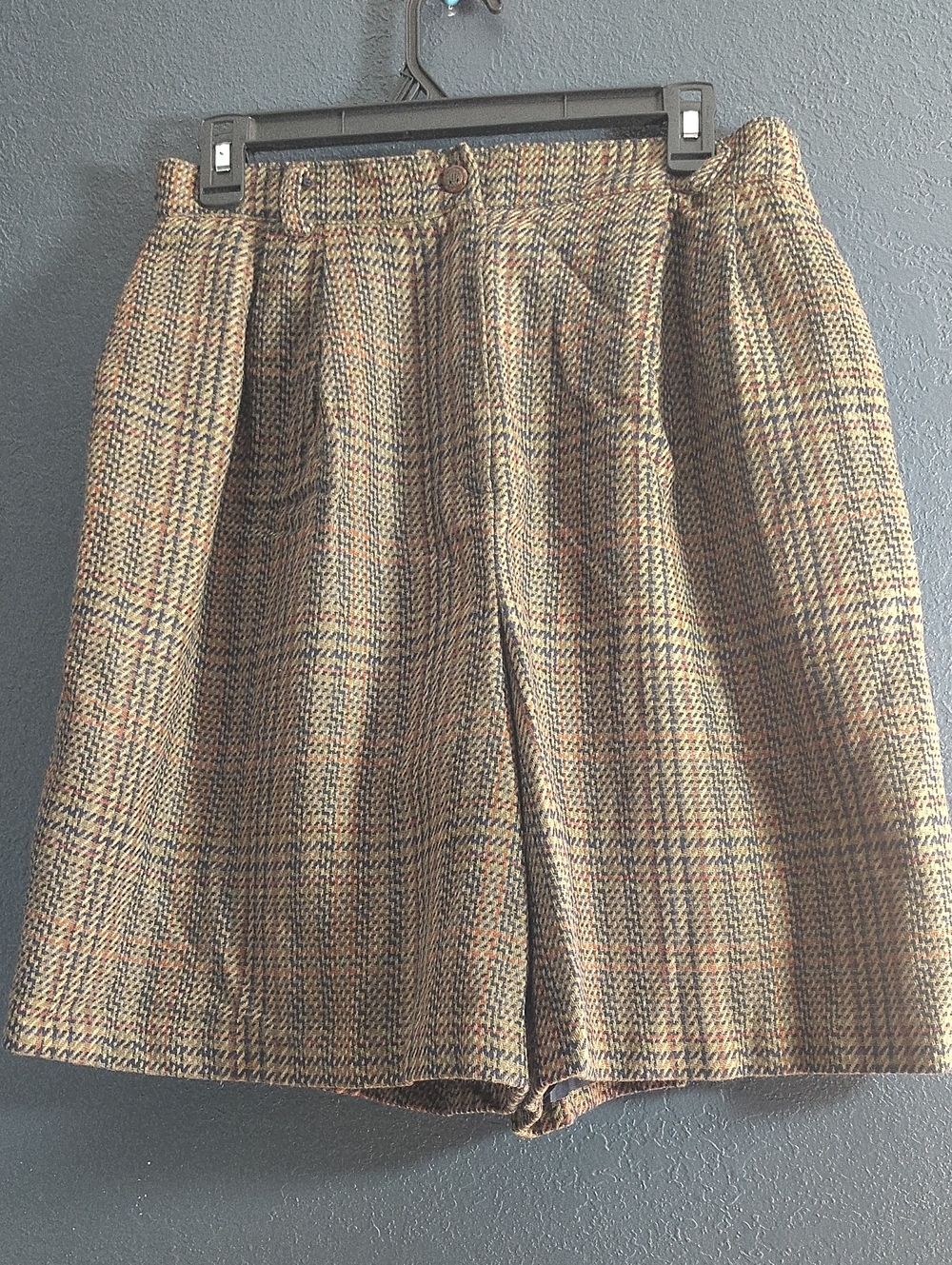 Vintage Sag harbor Dark Academia Plaid Wool Blend Shorts 90s Y2k.Size 12